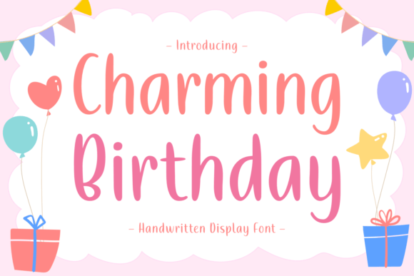 Charming Birthday: A Handwritten Font for Youthful Design